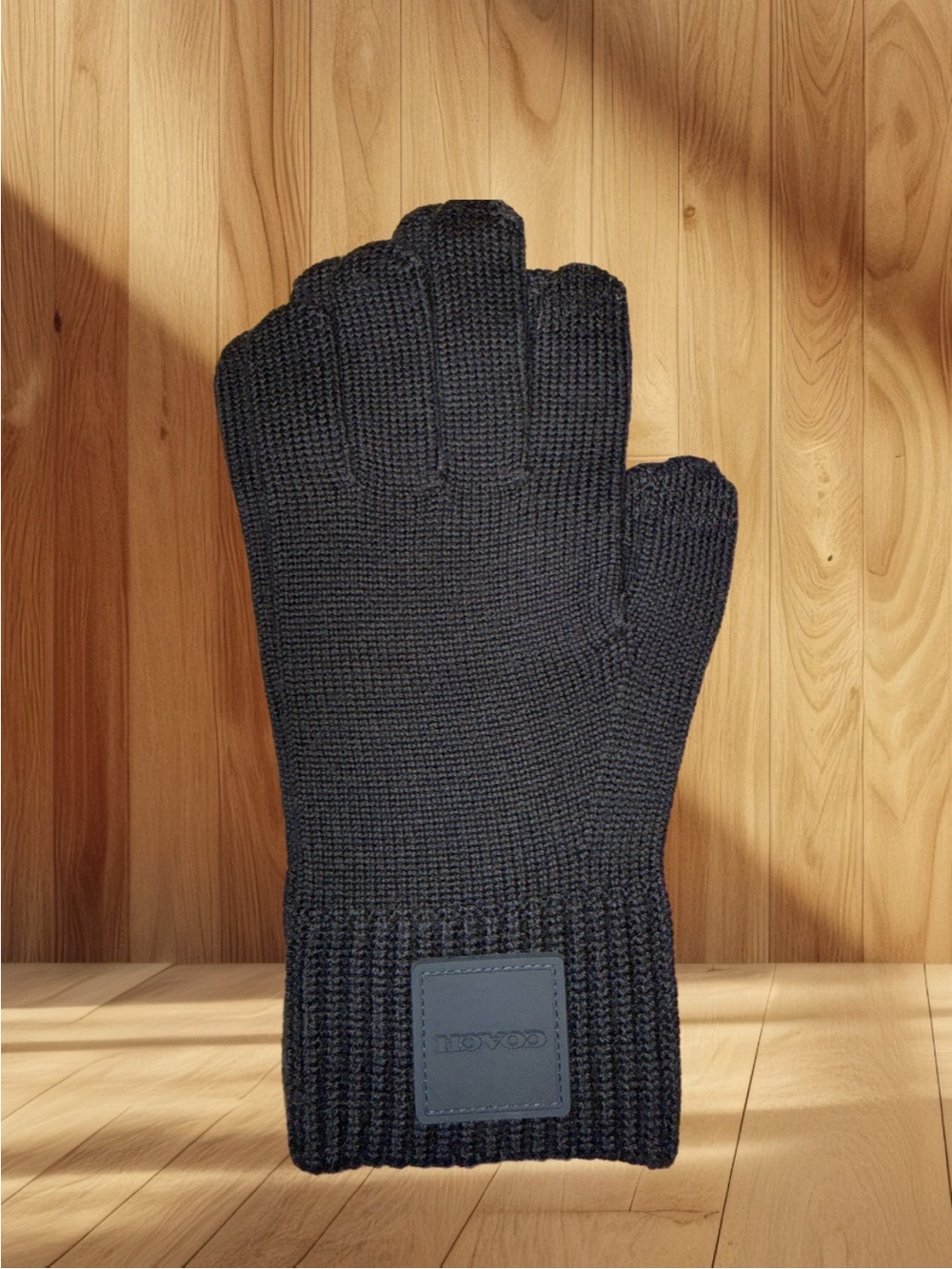 Coach Black Wool Tech Gloves CCT98
